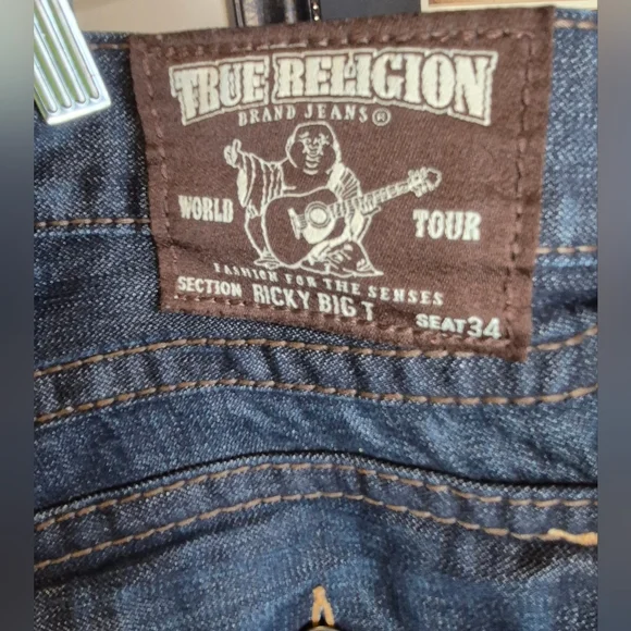 True Religion Ricky Big T Men's Blue Jeans - Picture 13 of 13